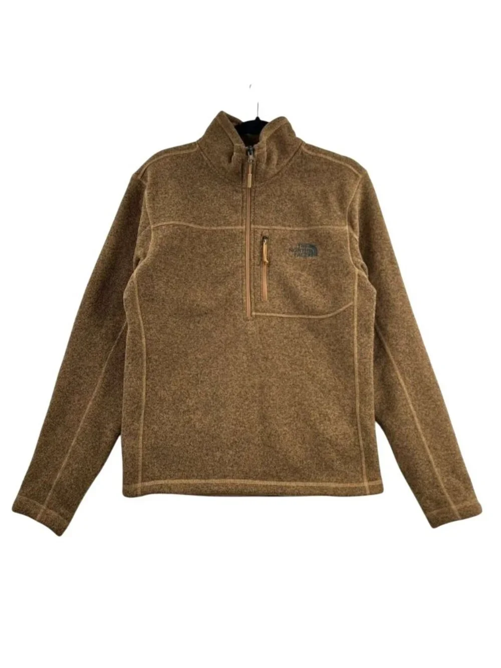 The North Face Gordon Lyons Jacket Men's Small Brown Fleece 1/2 Zip Pullover